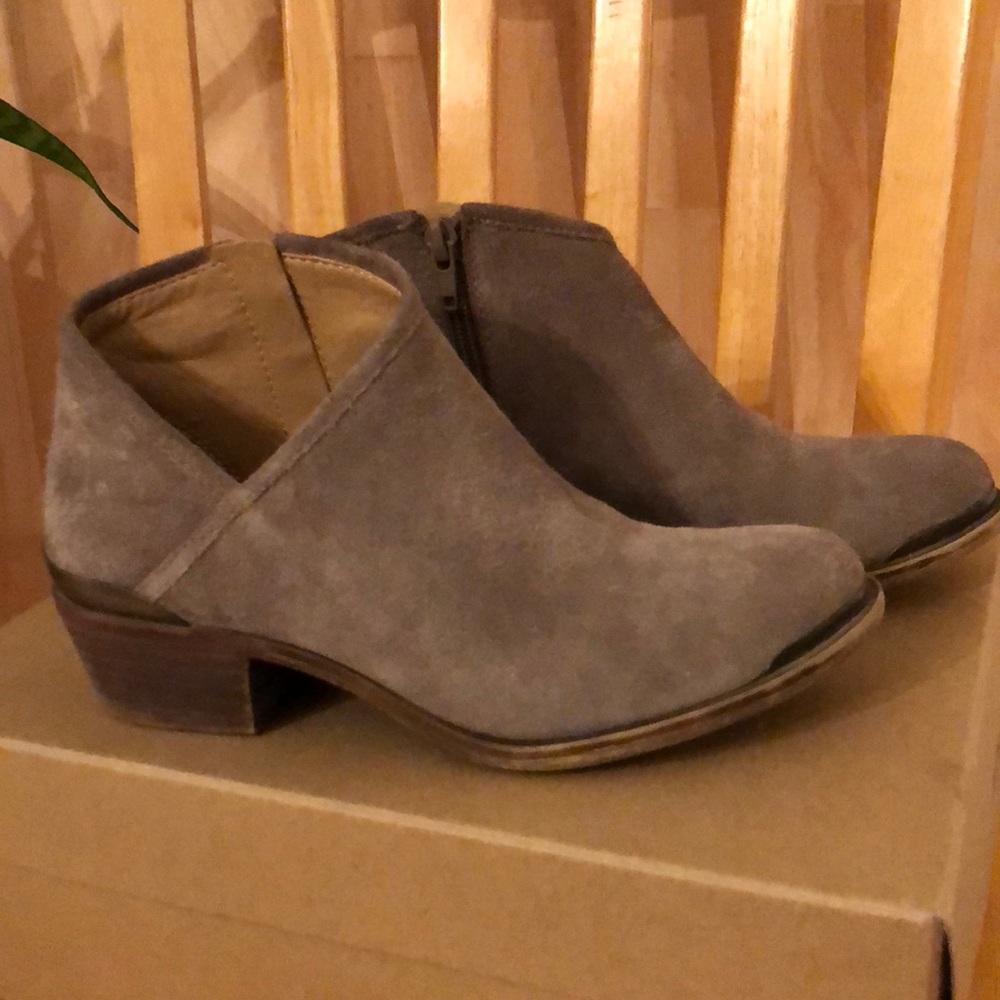 Lucky Brand Breeza Suede Boots Grey Size 5